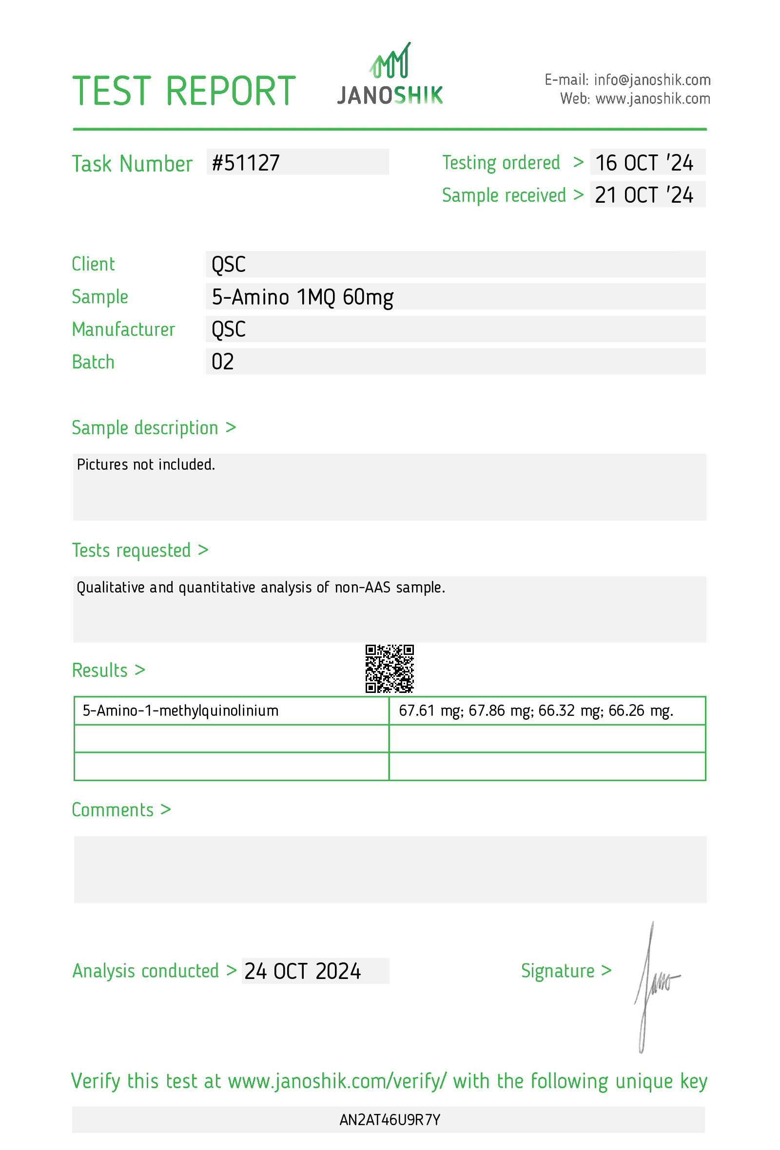QSC COA Report