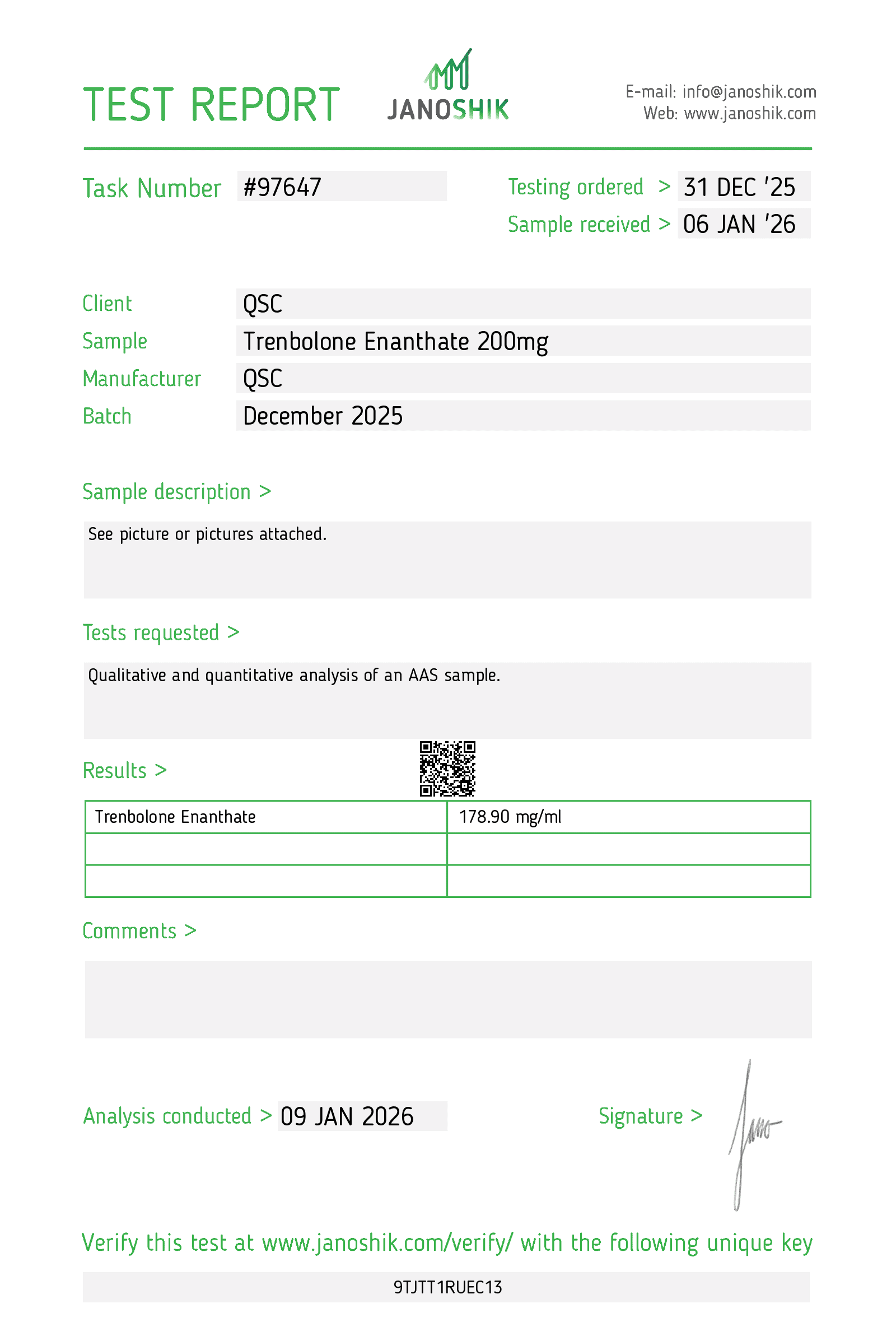 QSC Tren E 200mg Test Report _97647 copy 2