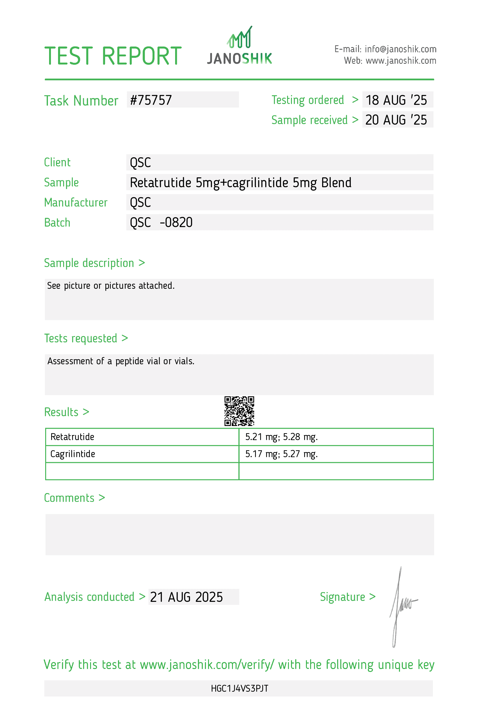 QSC reta cagr 10mg test report copy 2