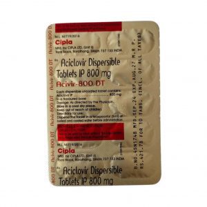 Acivir Dt 800mg Tablets | 100-Count | ACYCLOVIR