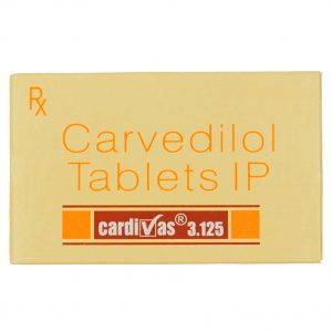 Cardivas 3.125mg Tablets | 100-Count | CARVEDILOL
