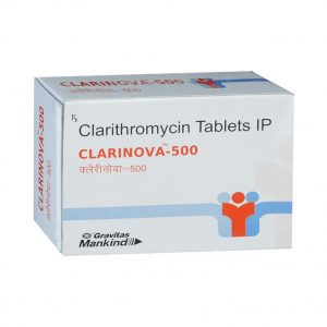 Clarinova 500mg Tablets | 100-Count | CLARITHROMYCIN