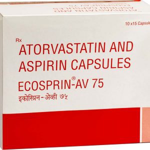 Ecosprin Av 75mg Tablets | 105-Count | ASPIRIN / ATORVASTATIN