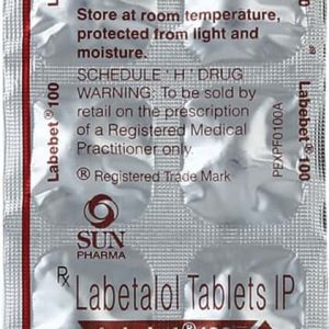 Labebet 100mg Tablets | 100-Count | LABETALOL