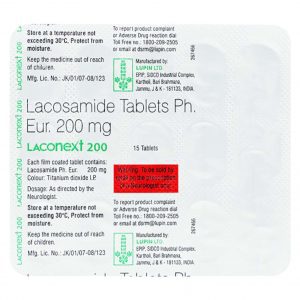 Laconext 200mg Tablets | 100-Count | LACOSAMIDE