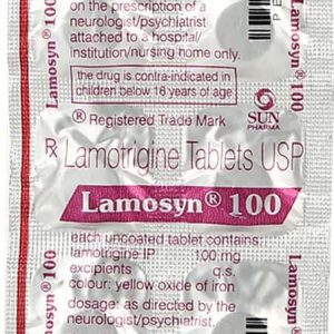 Lamosyn 100mg Tablets | 100-Count | LAMOTRIGINE