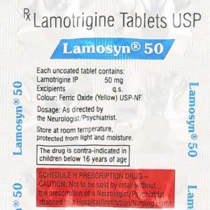 Lamosyn 50mg Tablets | 100-Count | LAMOTRIGINE