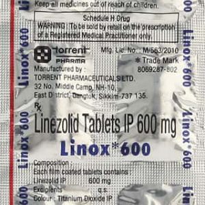 Linox 600mg Tablets | 100-Count | LINEZOLID