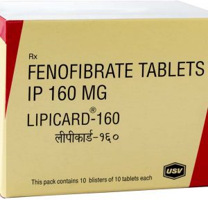 Lipicard 160mg Tablets | 100-Count | FENOFIBRATE