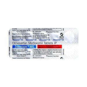 Olmezest 20mg Tablets | 100-Count | OLMESARTAN