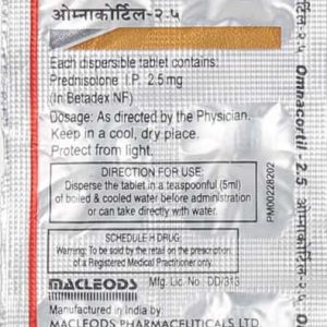 Omnacortil 2.5mg Tablets | 100-Count | PREDNISOLONE