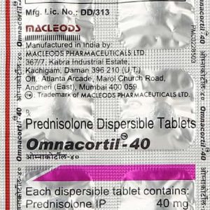Omnacortil 40mg Tablets | 100-Count | PREDNISOLONE