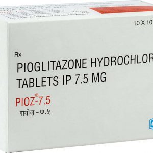 Pioz 7.5mg Tablets | 100-Count | PIOGLITAZONE