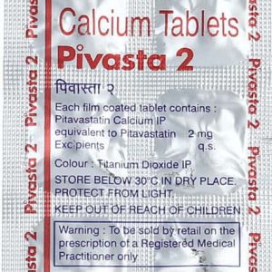 Pivasta 2mg Tablets | 100-Count | PITAVASTATIN