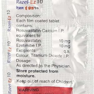 Razel Ez 10mg Tablets | 100-Count | ROSUVASTATIN