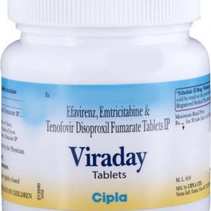 Viraday Tab Tablets | 120-Count | TENOFOVIR / EMTRICITABINE / EFAVIRENZ