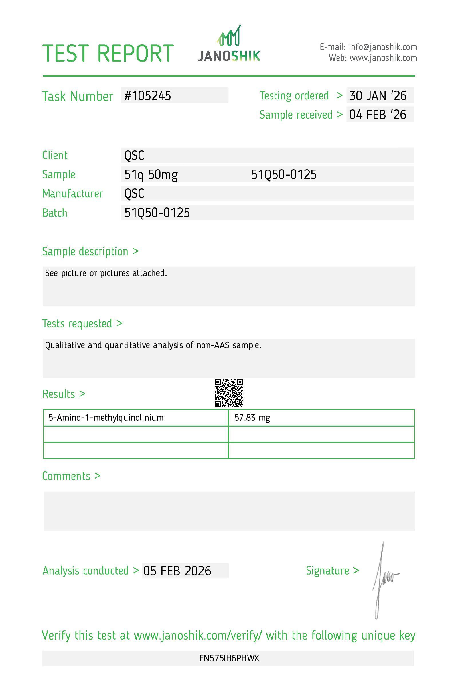 QSC COA Report