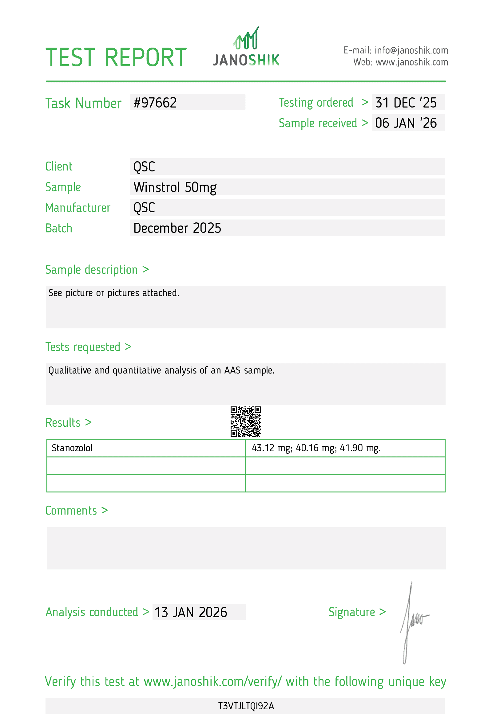 QSC COA Report