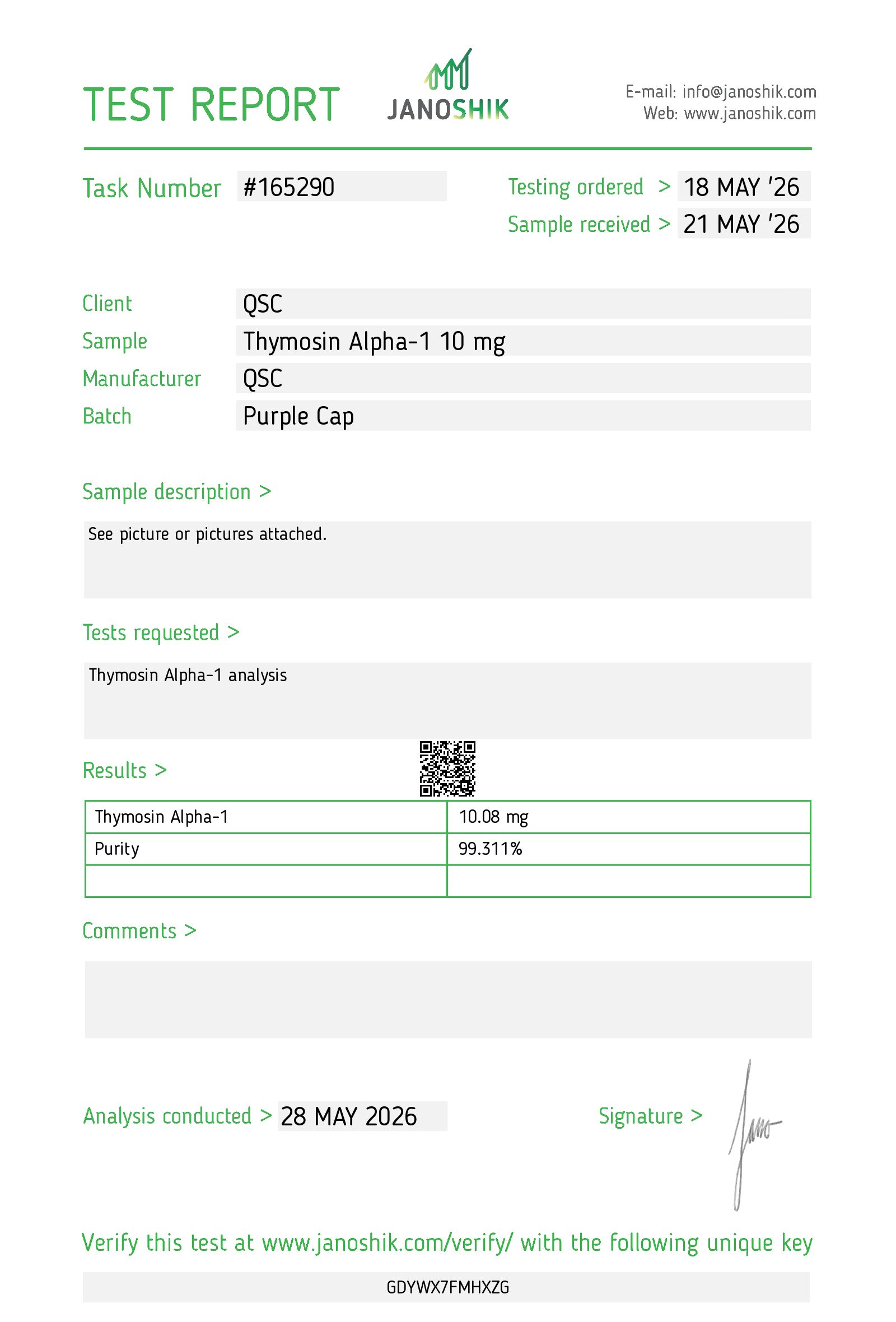 QSC COA Report