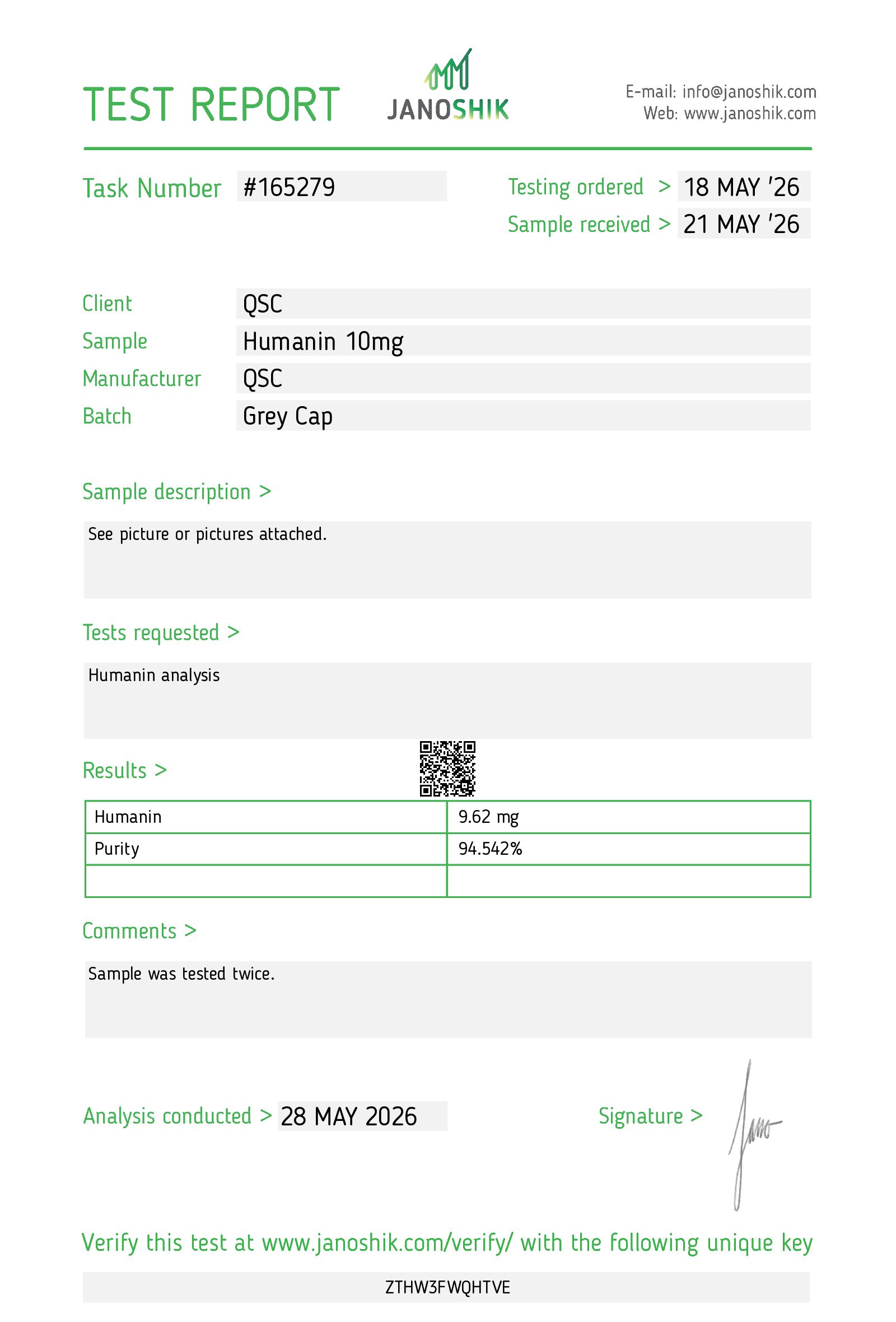 QSC COA Report