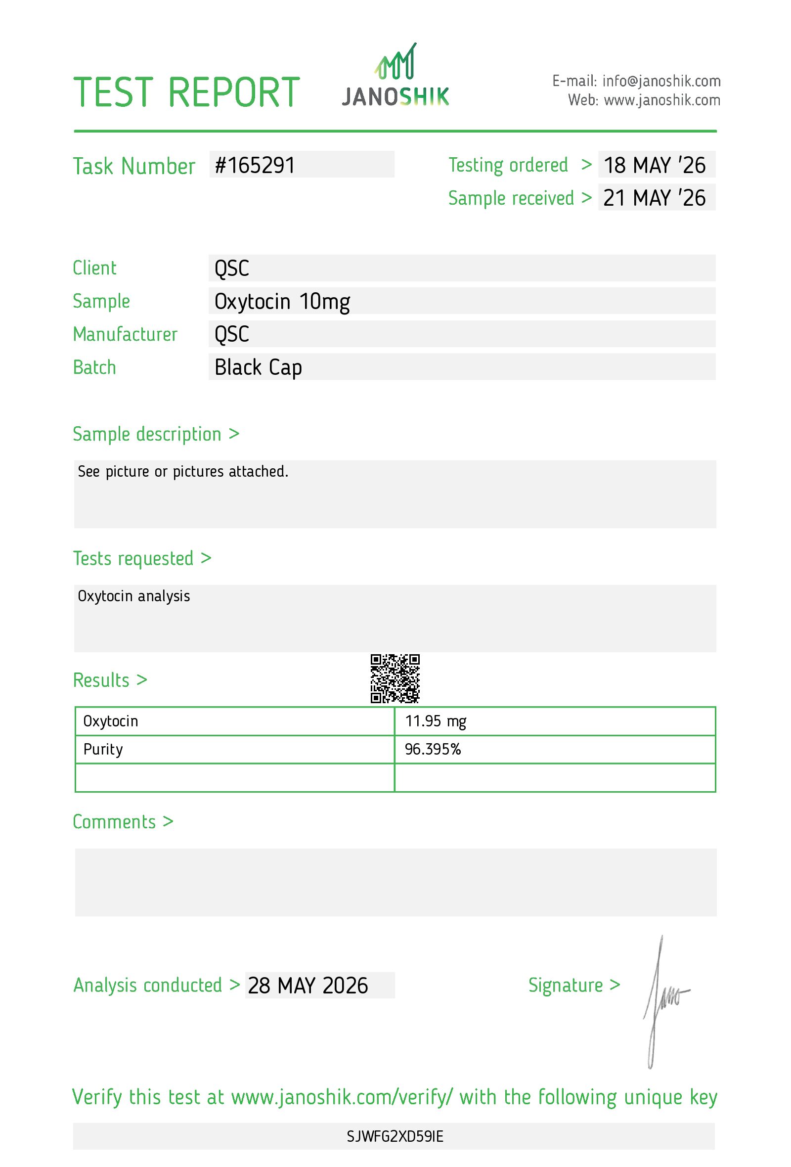 QSC COA Report
