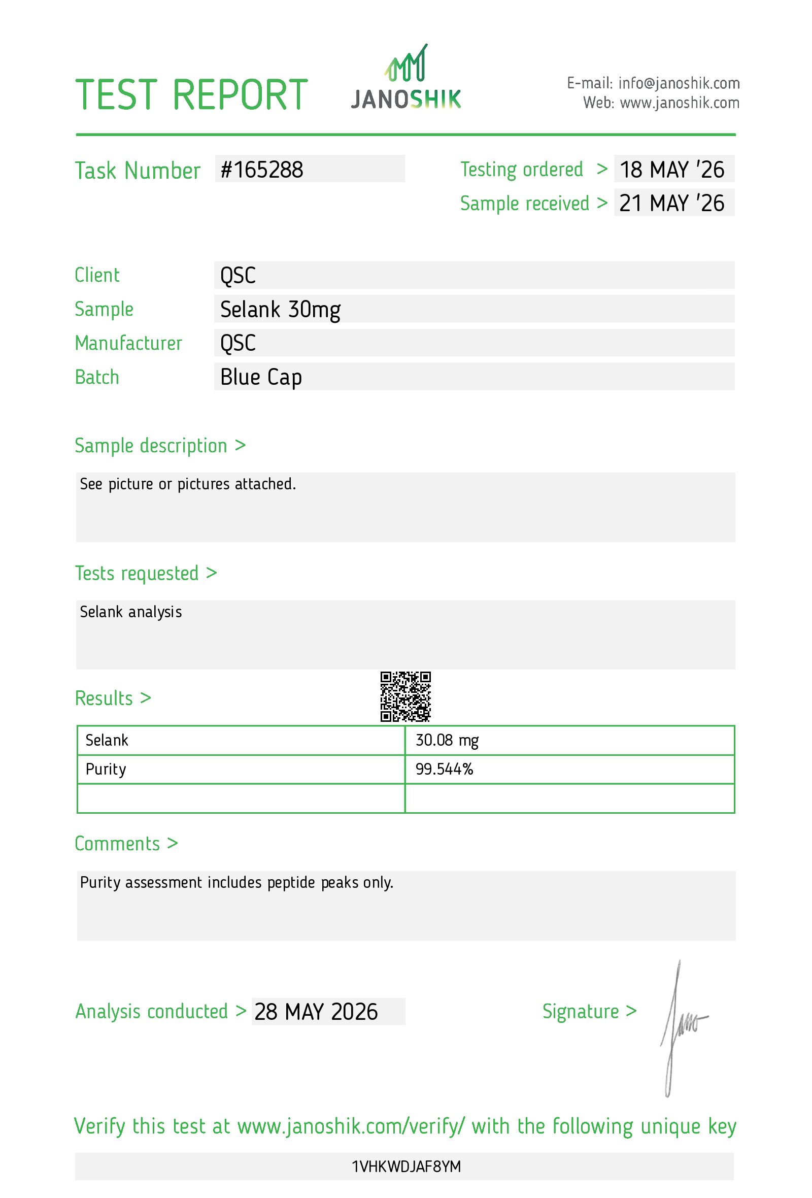 QSC COA Report