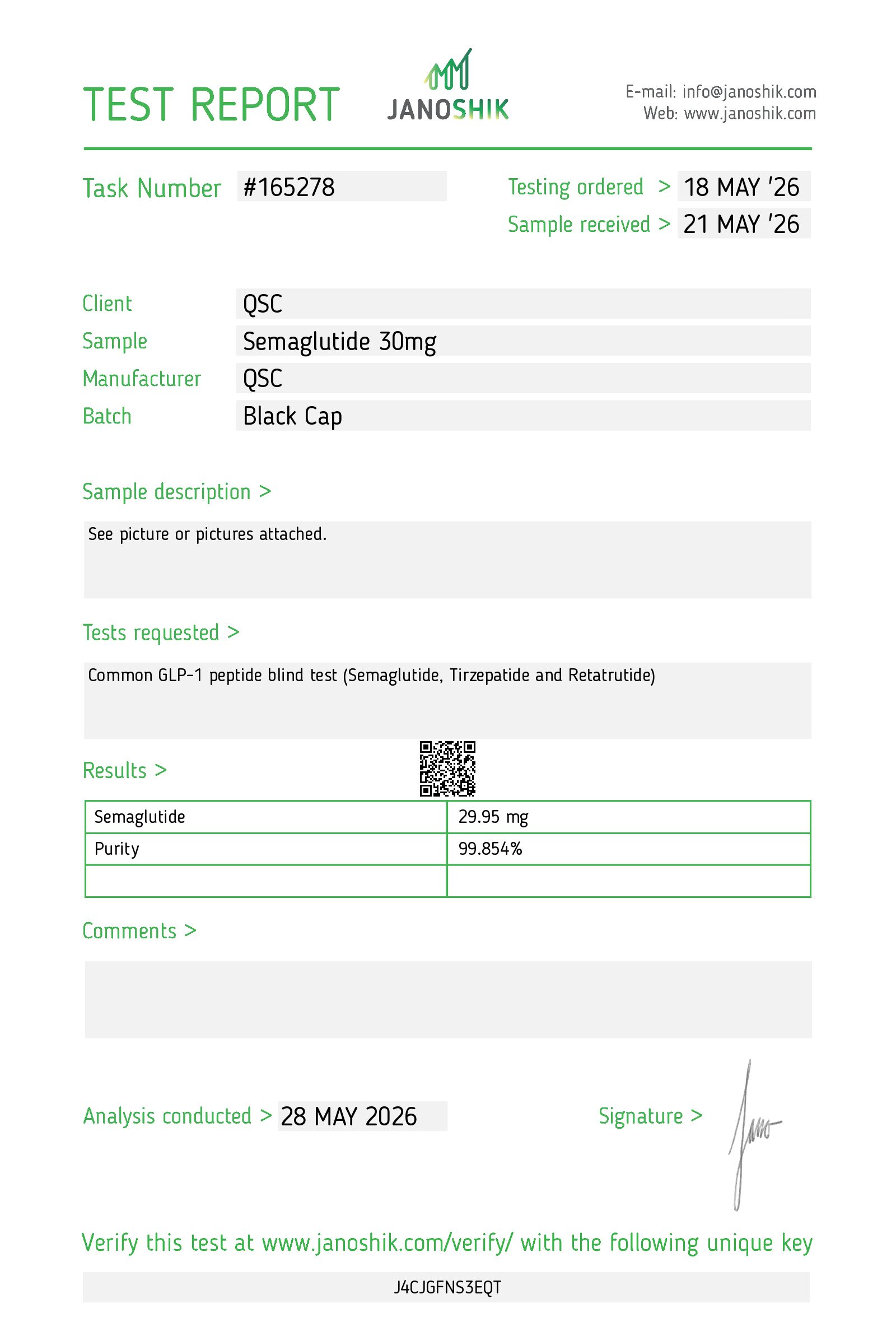 QSC COA Report