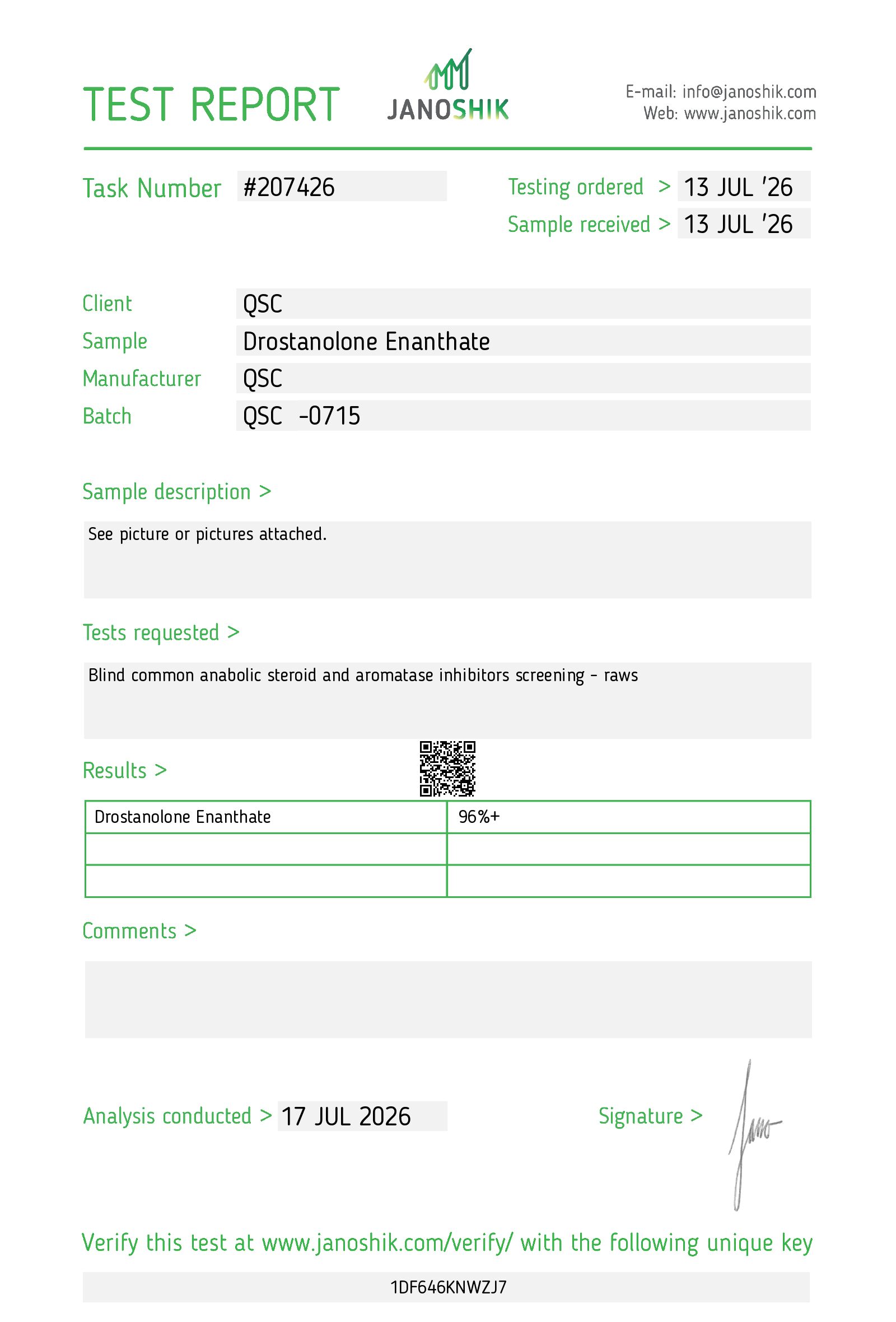 QSC COA Report