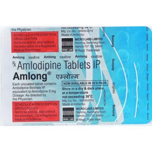 Amlong 5mg Tablets | 120-Count | AMLODIPINE