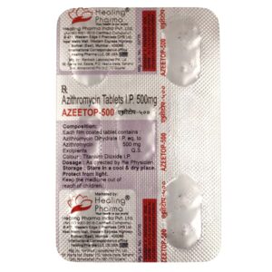 Azeetop 500mg Tablets | 100-Count | AZITHROMYCIN