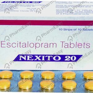 Nexito 20mg Tablets | 100-Count | ESCITALOPRAM