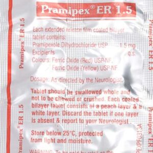 Pramipex Er 1.5mg Tablets | 100-Count | PRAMIPEXOLE