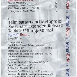 Telmaheal Beta 50mg Tablets | 100-Count | TELMISARTAN