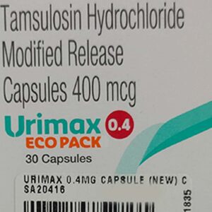 Urimax 0.4mg Tablets | 100-Count | TAMSULOSIN