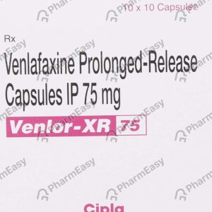 Venlor Xr 75mg Tablets | 100-Count | VENLAFAXINE