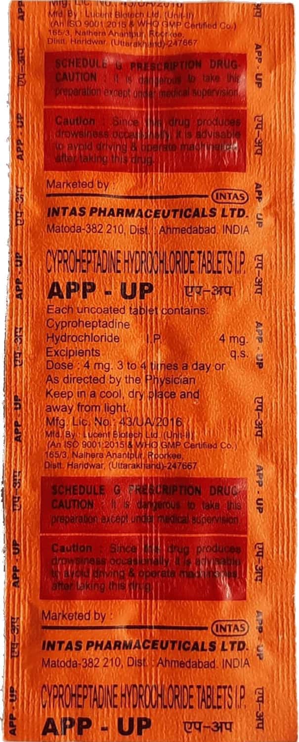 App Up 4mg (1X10) Tablets
