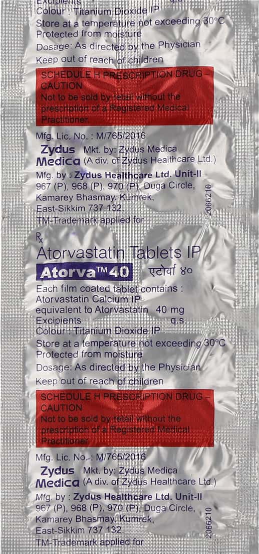 Atorva 40mg Tablets