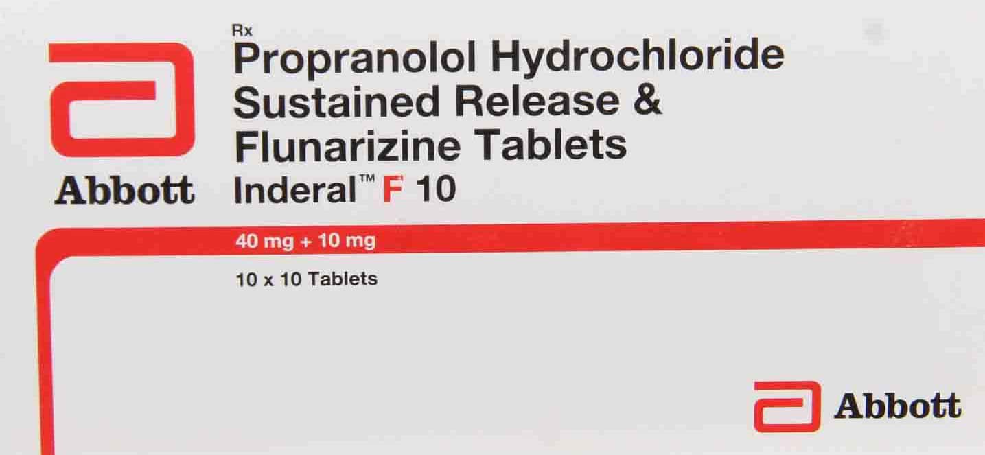 Inderal F 10mg Tablets