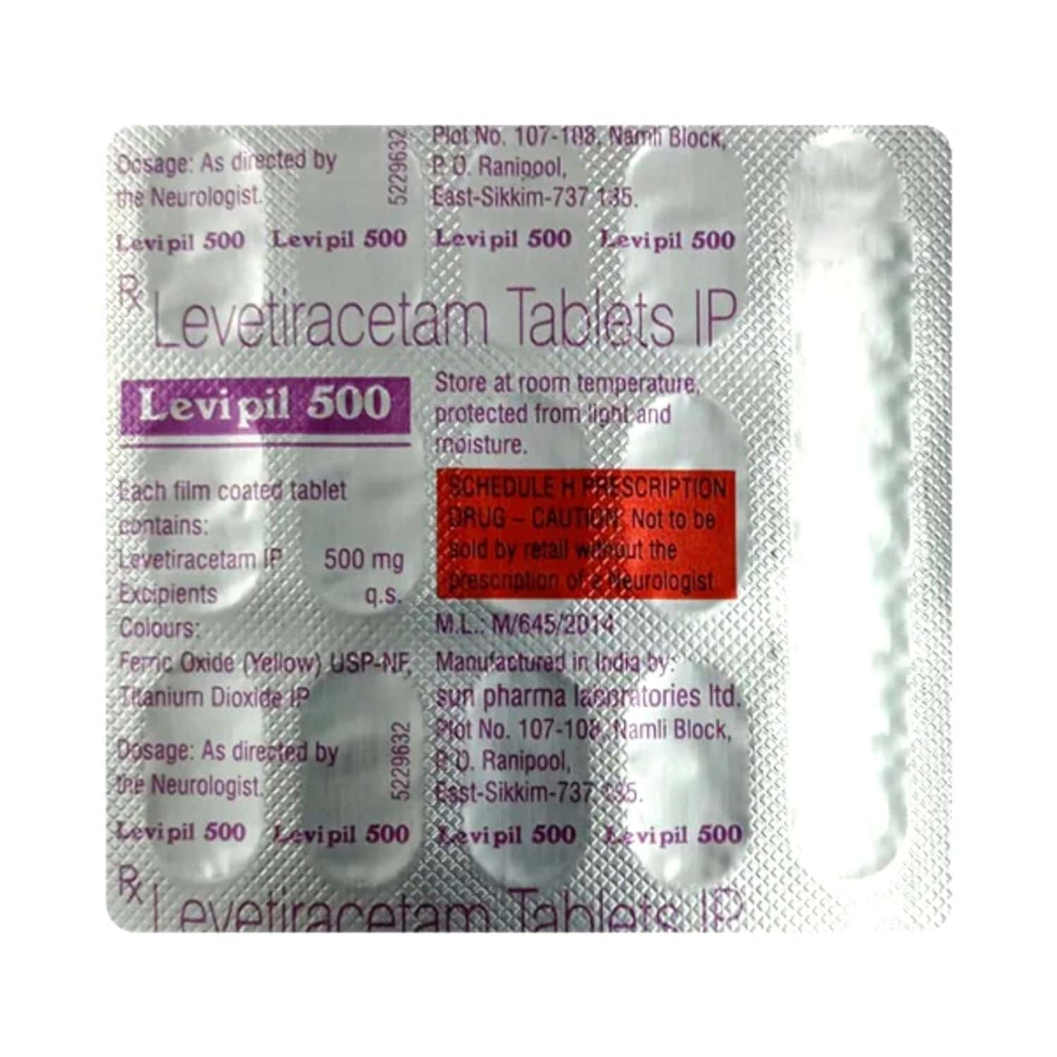 Levipil 500mg Tablets
