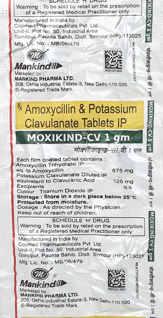 Mox CV 1gm Tablets