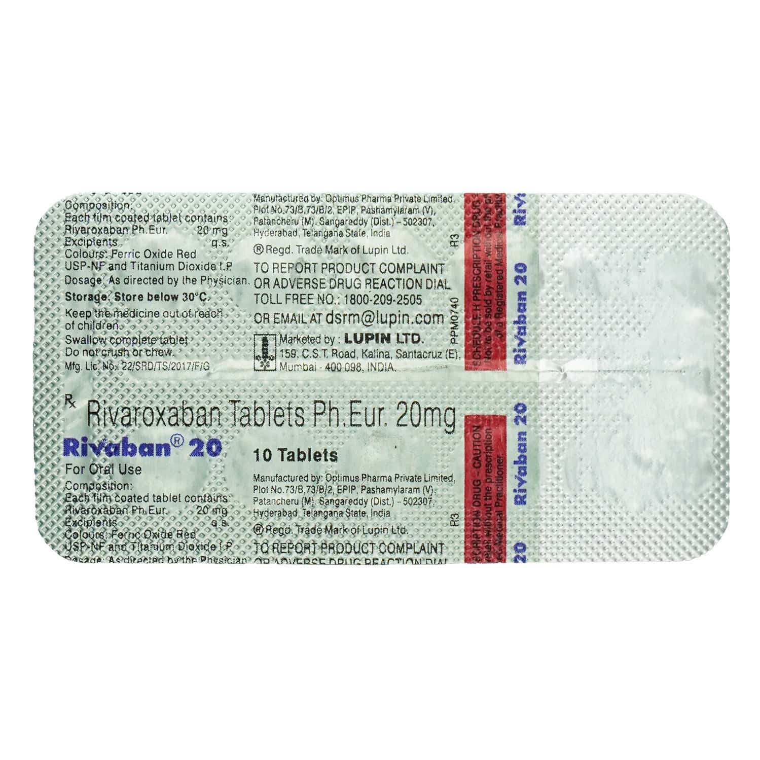 Rivaban 20mg Tablets