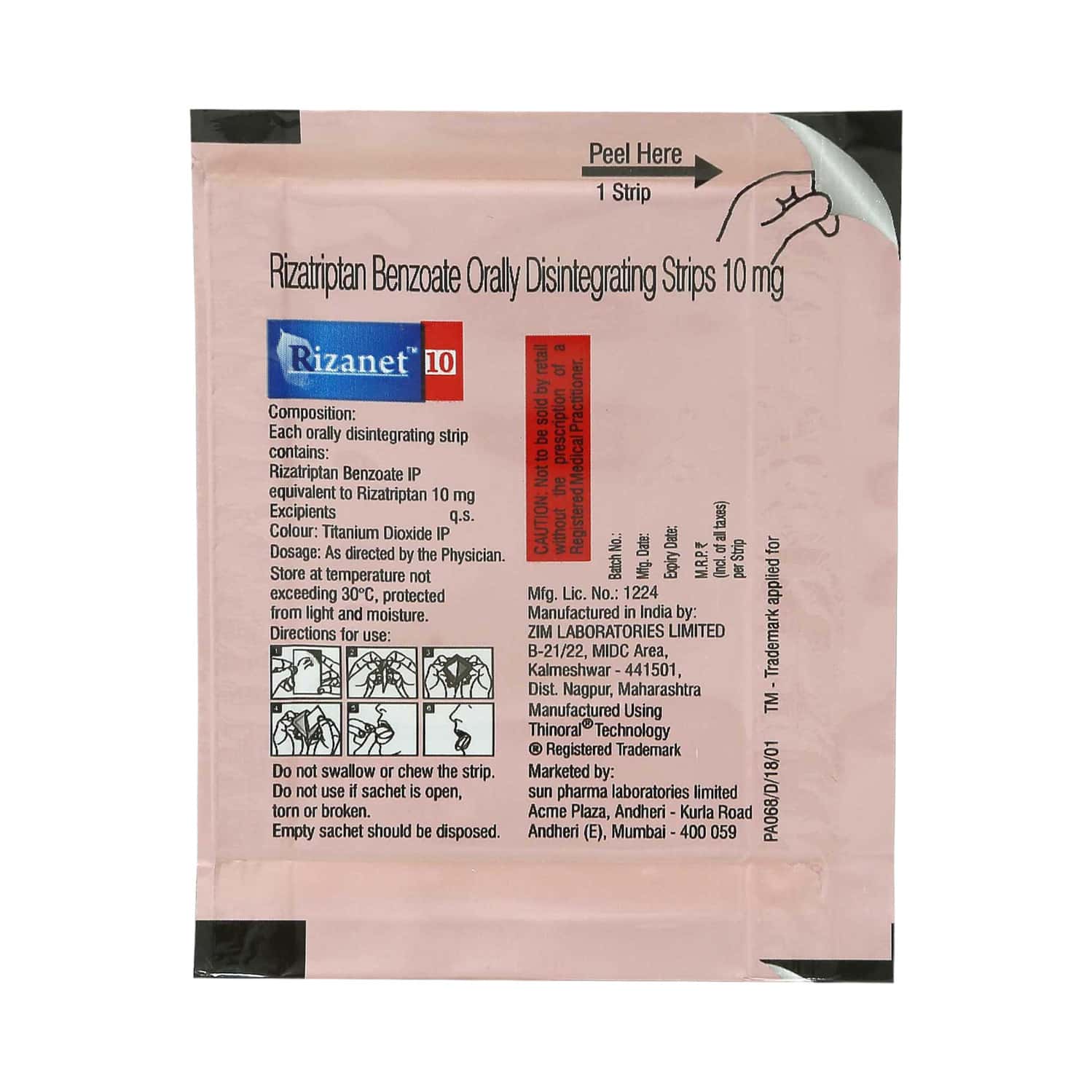 Rizafine 10mg Tablets
