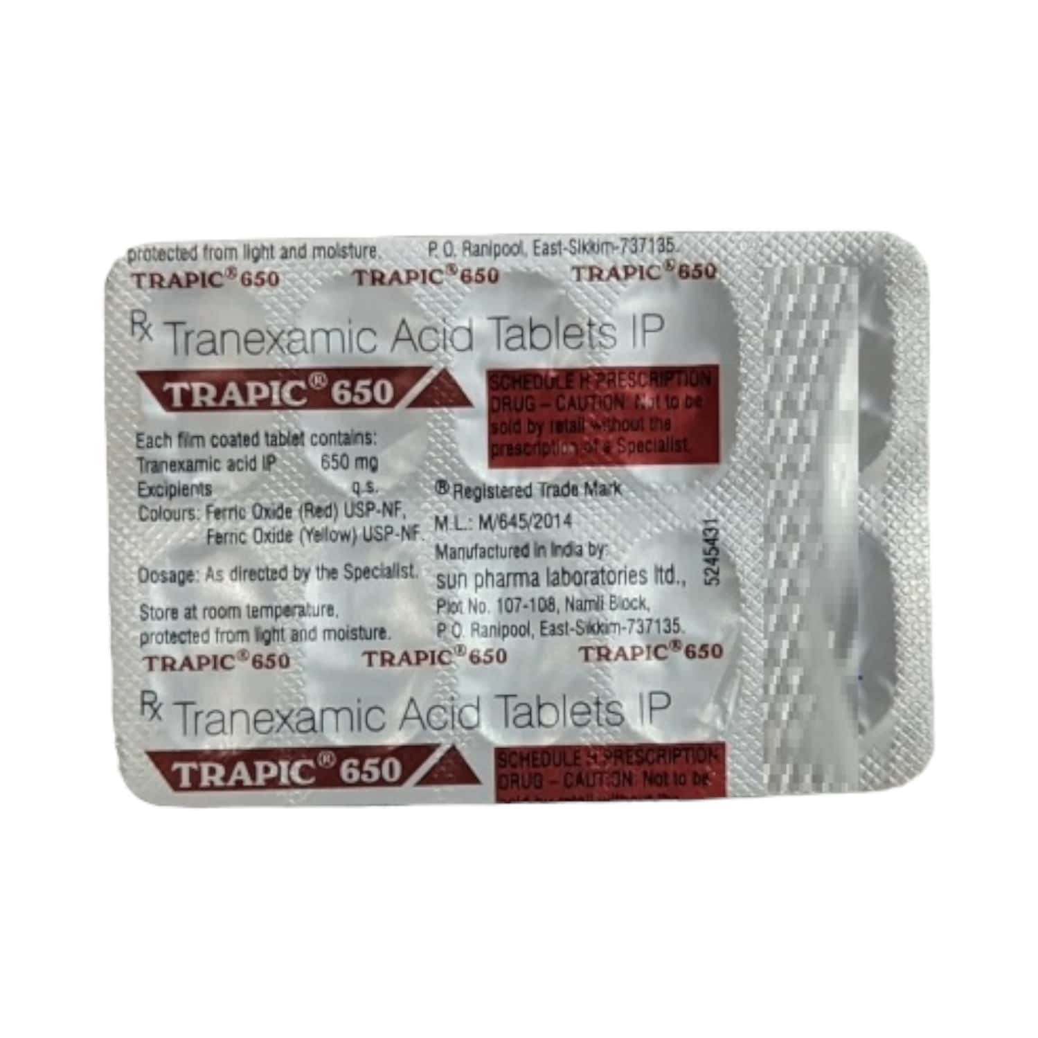 Tetrapic 650mg Tablets