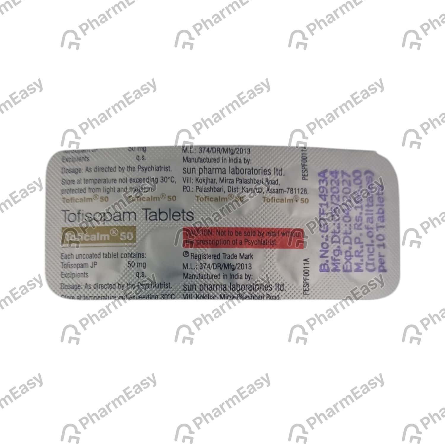 Toficalm 50mg Tablets