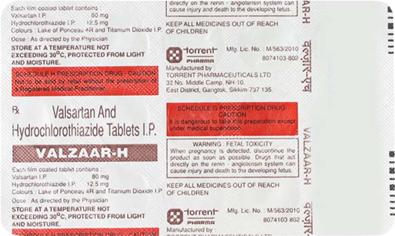 Valzaar H Tab (1X10) Tablets